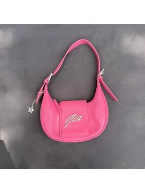 I.AM.GIA Hot Pink Mini Crescent Shoulder Bag — Silver Star Charm — Y2K Aesthetic